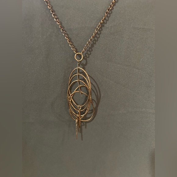 Corvus green sheer blouse with chain/necklace. Size Medium - Picture 3 of 6